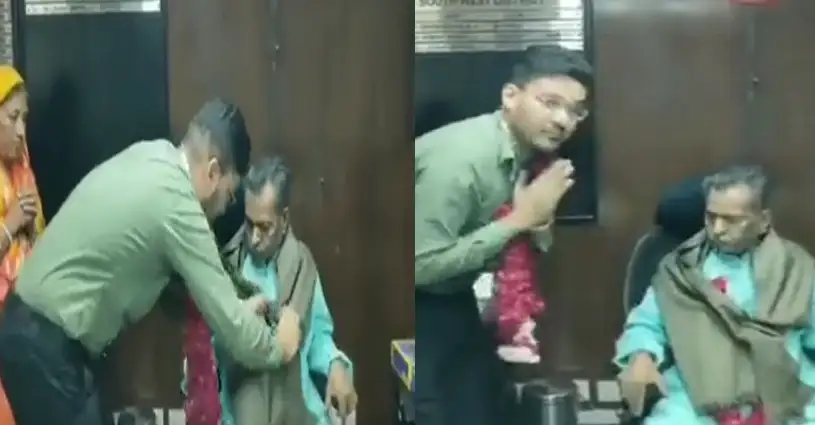 IAS Lakshya Singhal Video: South West Delhi's DM under fire for folding hands & offering official chair to priest | India,Trending,Lakshya Singhal- True Scoop