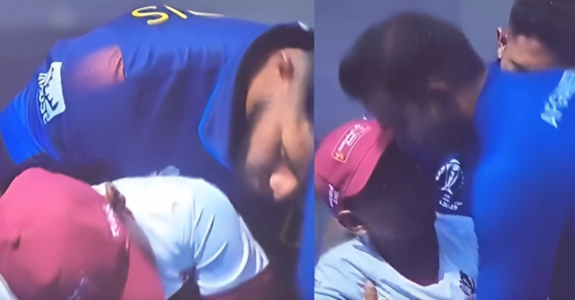 SLvsAFG World Cup 2023: Kid collapses during Sri Lanka National anthem in Pune, Video Viral
