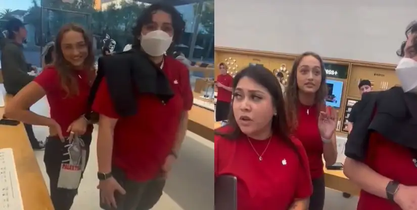 Apple store employees in Orange County, California confronted for supporting Hamas; Video Viral