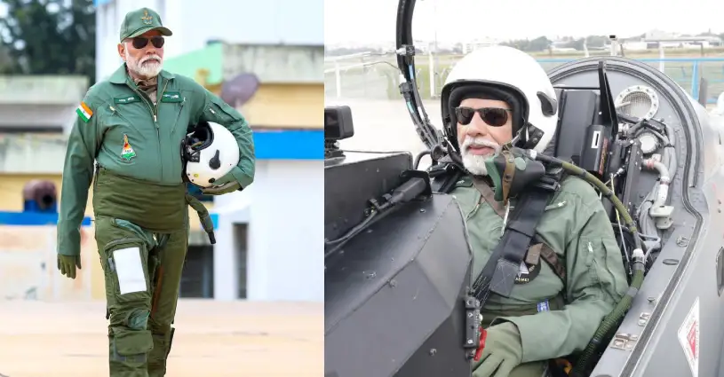 India, PM Modi Tejas, PM Modi Tejas Sortie, PM Modi Tejas Sortie Video, PM Modi Tejas Sortie Pics, PM Modi Tejas Bengalurr Sortie | PM Modi turns IAF pilot, goes for a sortie in Tejas; Pics viral- True Scoop