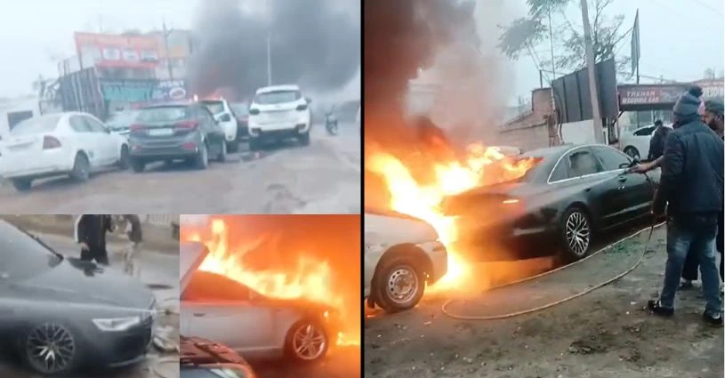 ‘BMWs and Audis set alight’: Car Bazar erupts in FIERY blaze on Jalandhar-Amritsar Highway | Punjab,Trending,Jalandhar News- True Scoop