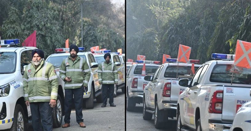 Sadak Suraksha Force, Toyota Hi-tech Pickups Punjab Police, Punjab Police SSF Cars, Road Safety Force Punjab, Bhagwant Mann SSF 
