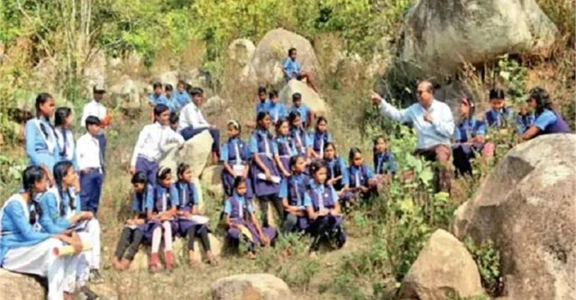 First Story Positive, Kasekera Government School Chattisgarh, Nature School India