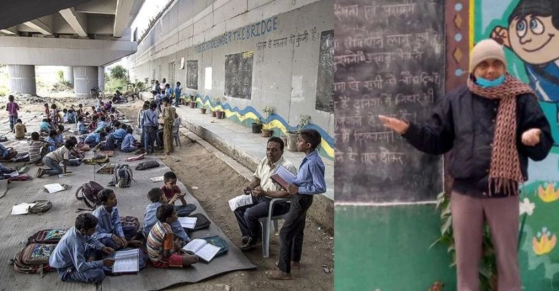 Free School under the bridge, Rajesh Kumar Sharma, First Story Positive