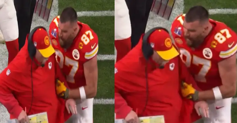 Travis Kelce pushes coach  Andy Reidin anger to vent out frustration at Super Bowl LVIII; Video Viral