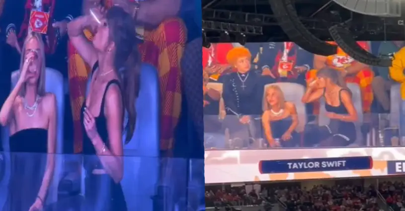 Taylor Swift chugs a beer 'non-stop from her suite box at Super Bowl 2024; Video Viral