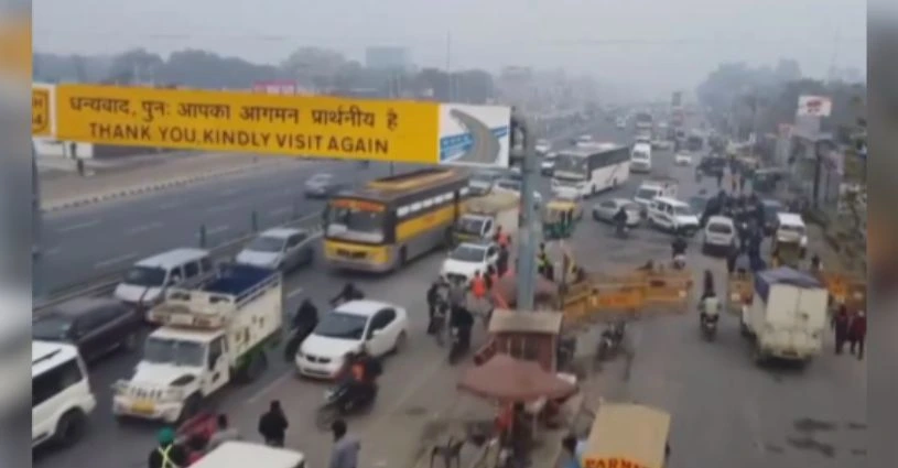 Singhu Border Delhi Traffic