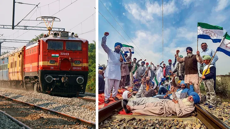Punjab Farmers-Rail-Roko Farmers-Rail-Roko-Andolan