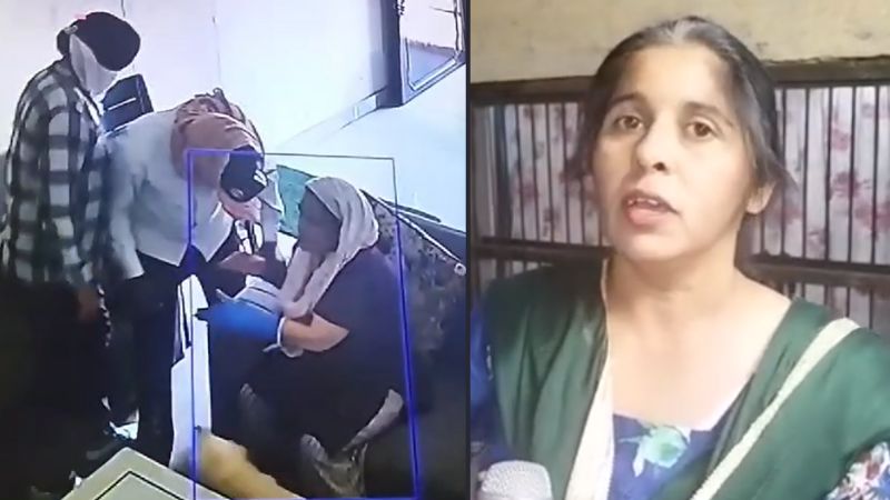 VIDEO: Ludhiana Woman fights off robbers with a broom to save neighbour | Punjab,Ludhiana-News,Ludhiana-Robbers- True Scoop
