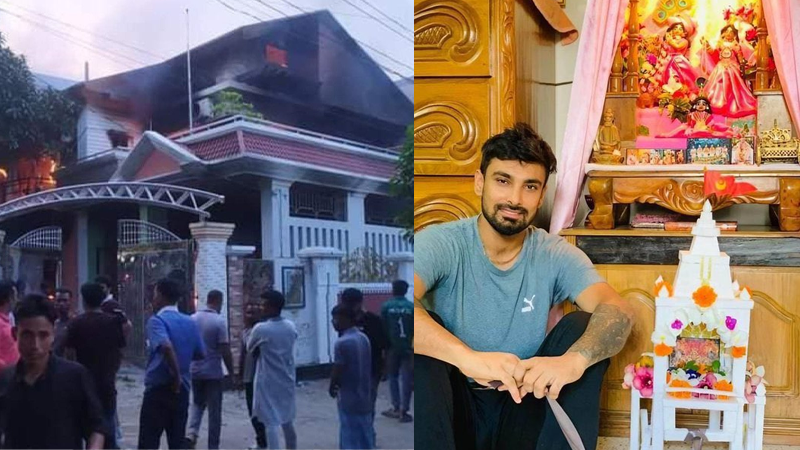 Trending, Fact Check Litton Das House, fact Check Litton Das House Burning, Litton Das Bangladesh House Burning, Mashrafe Mortaza, Mashrafe Mortaza Narail House, Mashrafe Mortaza Narail House Burning Video- True Scoop