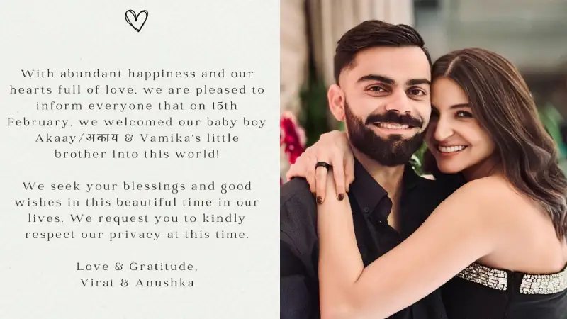 Virat Kohli, Virat Kohli Second Baby, Virat Kohli Son Name, Virat Kohli Son Name Meaning, Virat Kohli Son Akaay Meaning, Anushka Sharma Son Akaay meaning, OTT, Akaay name meaning- True Scoop