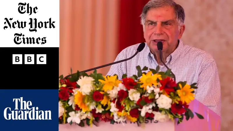 India, Ratan Tata, Ratan Tata Foreign Media Reaction, Ratan Tata Death Foreign Media Reaction, Ratan Tata Death Global Media Reaction, Ratan Tata Death BBC Reaction, Ratan Tata Death New York Times, Trending, USA- True Scoop