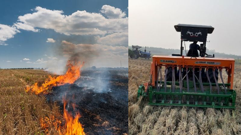 Punjab, Punjab Stubble Burning, Stubble Burning Alternate, Stubble Burning Alternate Machines, Punjab Farm Fires, Punjab Stubble Burning Alternative Machines- True Scoop