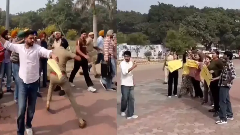 Punjab, Panjab University, Panjab University students, Panjab University Senate Election, PU Senate Election, PU Students Lathi charge, Chandigarh Students Lathicharge PU Senate- True Scoop