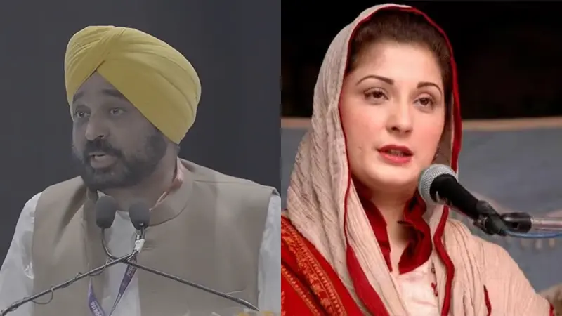 Punjab, Bhagwant Mann, Bhagwant Mann Maryam Nawaz, Bhagwant Mann Mocks Maryam Nawaz, Maryam Nawaz Bhagwant Mann Punjab Pollution, Punjab Stubble Smoke Pakistan, Bhagwant Mann Stubble Smoke Pakistan, Bhagwant Mann reaction Maryam Nawaz- True Scoop