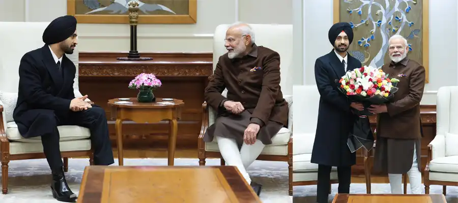 Diljit Dosanjh meets PM Modi, Diljit meets PM Modi, Diljit greeted PM Modi, Trending, diljit's meetup with Modi, Diljits visited Modi, Diljt Modi Viral news, details of diljit's meet with Modi, Diljit Dosanjh's X, Modi's viral tweet on X- True Scoop