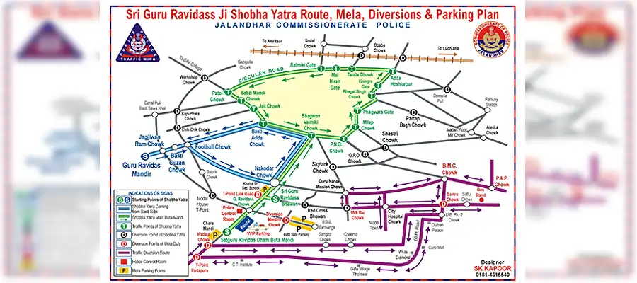 Shobha Yatra Route Traffic Diversion, Parkash Diwas celebrations, Shri Guru Ravidas Ji Jayanti, Jalandhar traffic diversions, Jalandhar news, Punjab news, Shobha Yatra, Jalandhar Shobha Yatra, Punjab- True Scoop