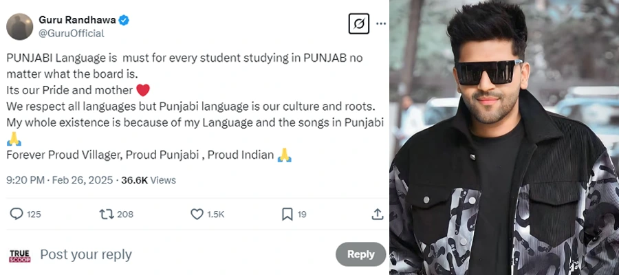 Guru Randhawa, “Punjabi is our identity”Guru Randhawa, Guru Randhawa news, Punjab news, Punjabi language, Punjab culture- True Scoop