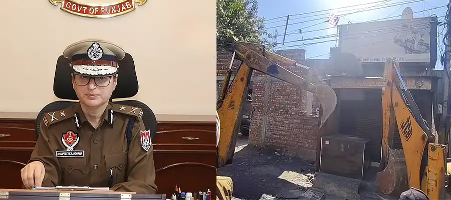 Bulldozer action Jalandhar, Jalandhar CP Dhanpreet Kaur, Jalandhar CP Dhanpreet Kaur Bulldozer Action, Jalandhar Dhankiya Mohalla Bulldozer Action, Jalandhar Yudh Nashian Virudh, Punjab- True Scoop