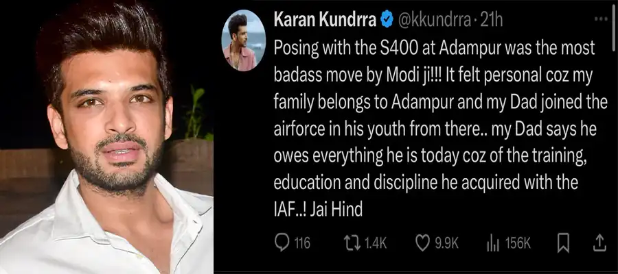 PM Modi’s Adampur visit, Karan Kundra praises S-400 moment, Karan Kundra X post, Karan Kundra birthplace, Karan Kundra connection with Adampur, Punjab news, Jalandhar updates, Punjab, India, Trending- True Scoop