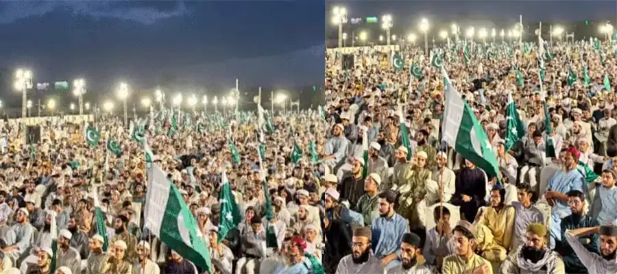Lashkar Rally, Lashkar-e-Taiba Rally, Lashkar-e-Taiba Rally in Karachi, LeT Commander Bulletproof Glass, Maulana Fazlur Rehman, LeT  Faisal Nadeem, India, Trending- True Scoop