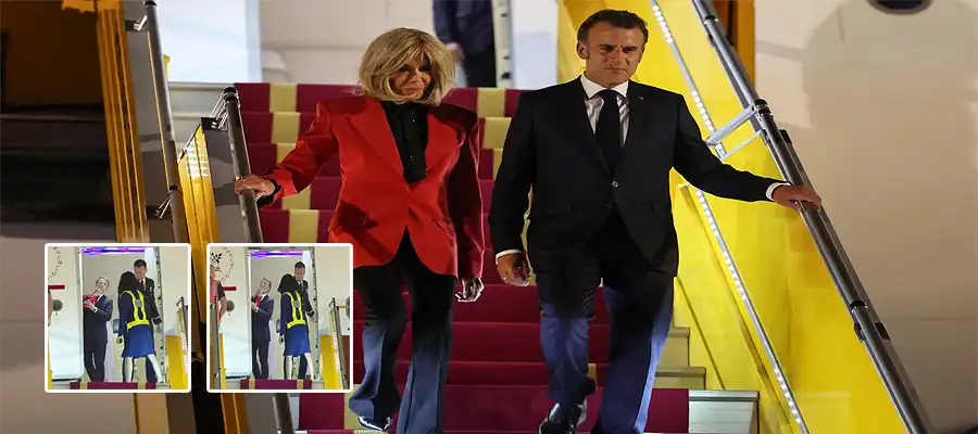 Emmanuel Macron, Emmanuel Macron With Wife, Emmanuel Macron Slapped, Emmanuel Macron Slap, Emmanuel Macron Slap Video, Emmanuel Macron Wife Fight, Emmanuel Macron Viral Video, Trending- True Scoop