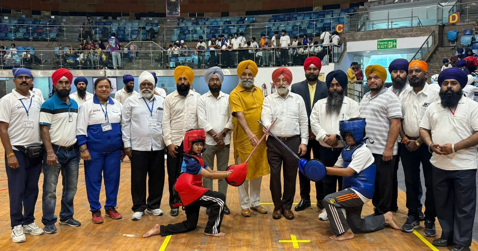 National Gatka Championship, Talkatora Stadium, National Gatka Association of India, Tejinderpal Singh Nalwa, Harjeet Singh Grewal, Sukhchain Singh Kalsani, Asian Gatka Federation, World Gatka Federation, Khelo India, National Games, traditional martial art, Federation Gatka Cup, Indian sports, boys and girls participation, Gatka in schools, Gatka in universities, Delhi sports events, Gatka tournaments- True Scoop