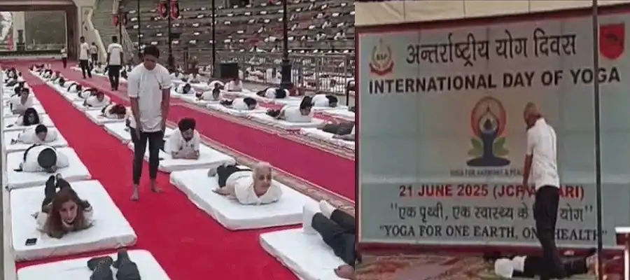 Yoga Day Attari Border, BSF Yoga Day Celebration, International Yoga Day 2025, Yoga at India Pakistan Border, One Earth One Health Yoga, BSF Yoga Event 2025, Yoga Day Punjab Border, Border Security Force Yoga, Yoga for Unity and Health, Yoga Day India Pakistan Unity- True Scoop