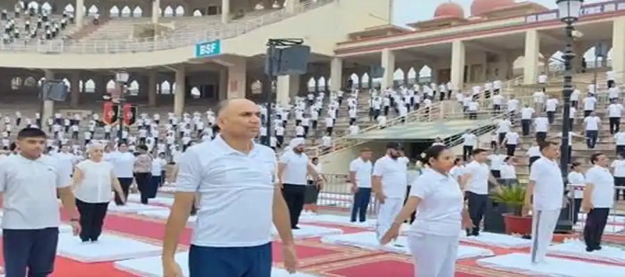 IDY 2025 Attari Wagah, Yoga Day Attari Border, International Yoga Day 2025, BSF Yoga Event 2025, Yoga at India Pakistan Border, Grand Yoga Day celebration, Yoga for peace and unity, One Earth One Health Yoga, Attari Wagah Yoga event, Yoga Day border celebration- True Scoop