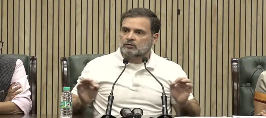 Rahul Gandhi ECI criticism, fixed election democracy threat, Rahul Gandhi on Election Commission, ECI under fire 2025, Indian democracy concerns, Rahul Gandhi political statement, Election Commission controversy, India election integrity, Rahul Gandhi news 2025, fixed polls India issue- True Scoop