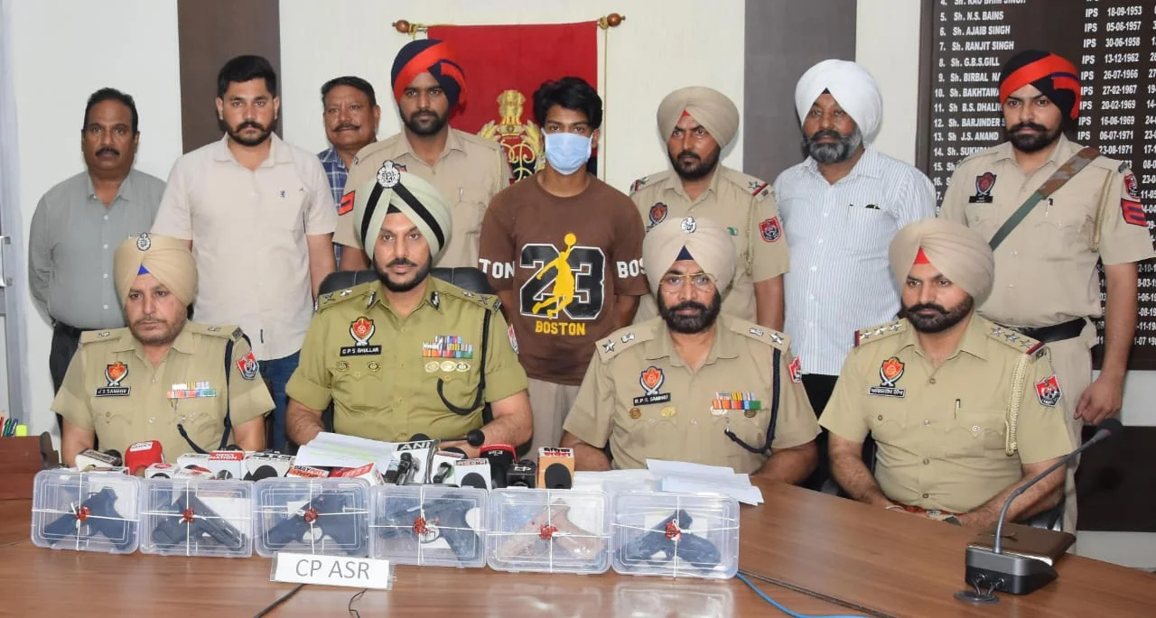 Punjab terror module, Amritsar police operation, Babbar Khalsa International, BKI module busted, UK-based handler, Dharam Singh Dharma Sandhu, drone weapon smuggling, Onkar Singh Nawab arrested, foreign-made pistols recovered, Indo-Pak border, Harvinder Singh Rinda, Punjab security operation, targeted killings, sleeper cell Punjab, Gaurav Yadav DGP, Gurpreet Singh Bhullar, Punjab arms recovery, drone smuggled weapons, Punjab terror network, cross-border terrorism, FIR No. 121/2025, Amritsar Maqboolpura PS, Pakistan-backed terrorism, Punjab anti-terror crackdown- True Scoop
