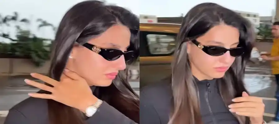 Nora Fatehi, Nora Fatehi spotted at Mumbai Airport, Nora Fatehi crying at Mumbai Airport, Nora Fatehi's Inatagram story, Meaning of Nora Fatehi's Instagram story, What does "Inna lillahi wa inna ilayhi raji’un" means?, Nora Fatehi's bodyguard pushes fan, Nora Fatehi at Mumbai Airport video, Bollywood news, OTT- True Scoop